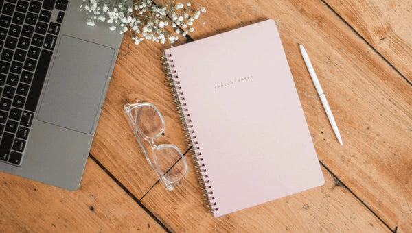 Blush Pink Church Notebook
