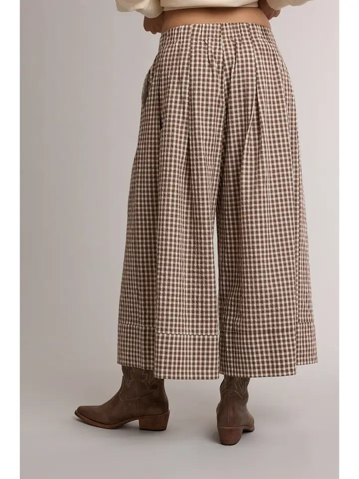 Molly Gingham Wide Leg Pants