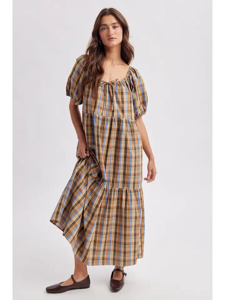 Darby Puff Sleeve Midi Dress