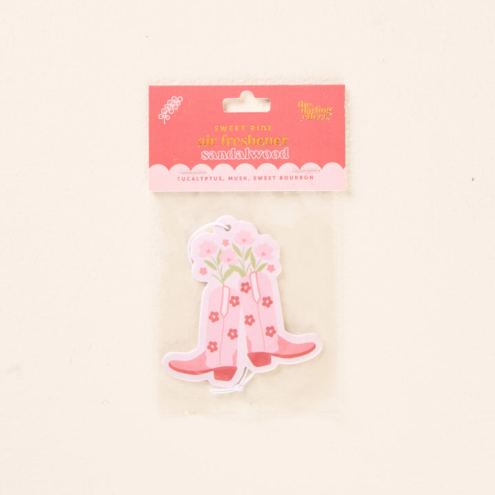 Floral Cowgirl Boot Car Air Freshener