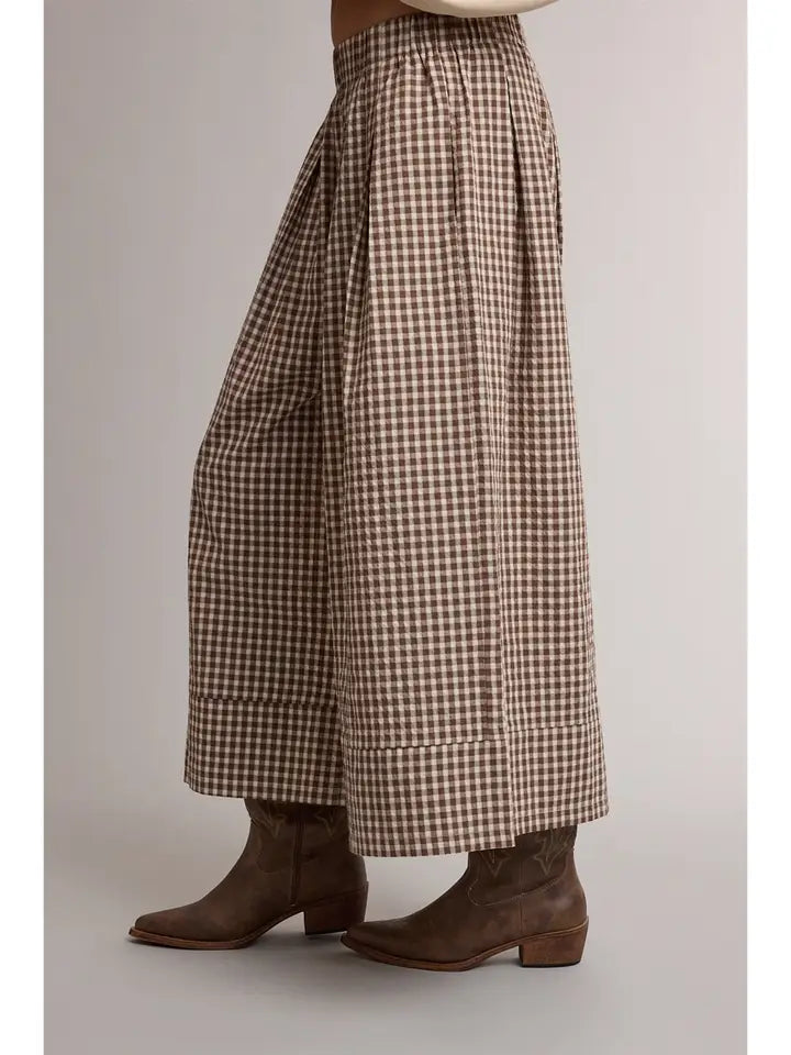 Molly Gingham Wide Leg Pants