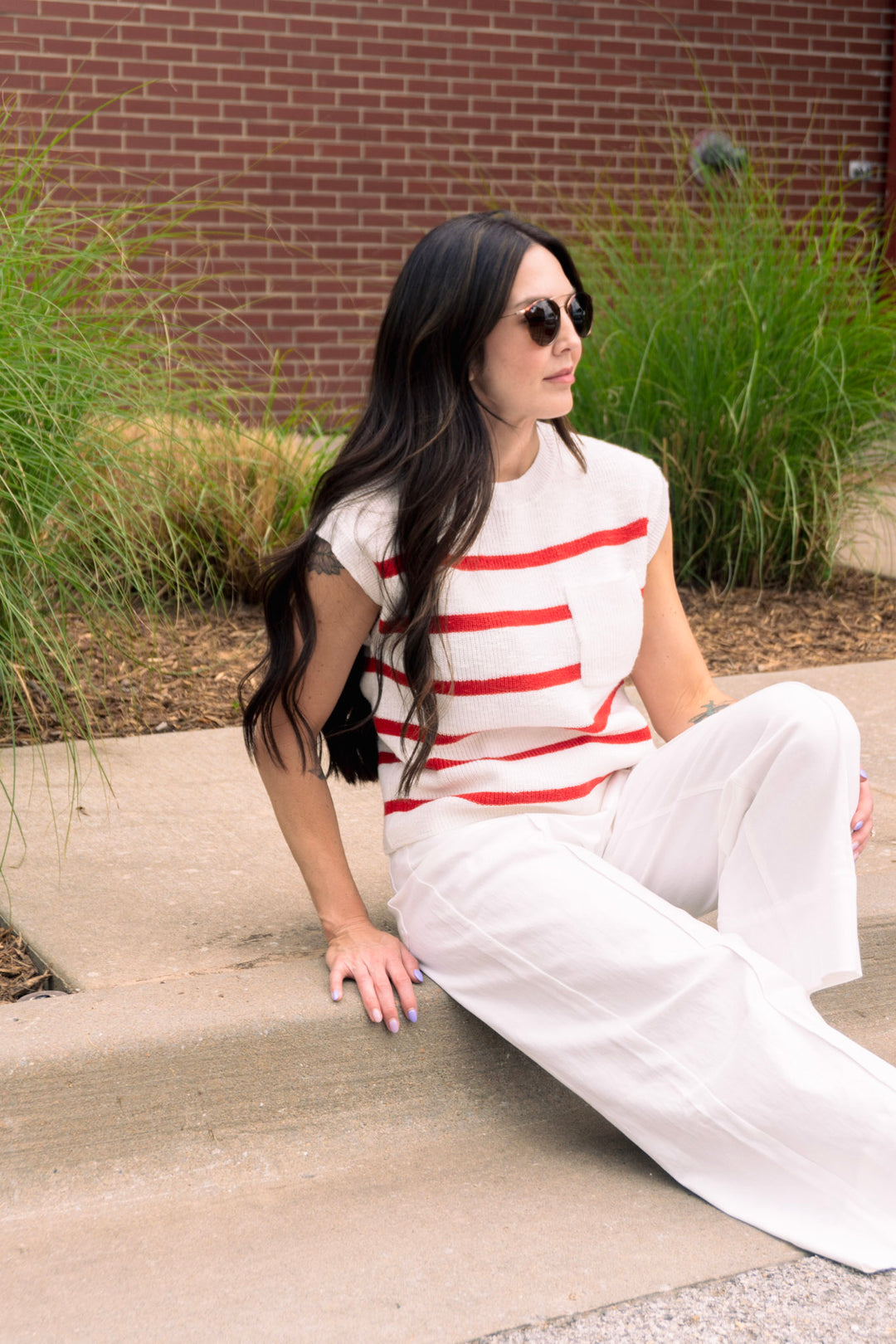 Fara Pintuck Wide-Leg Pants
