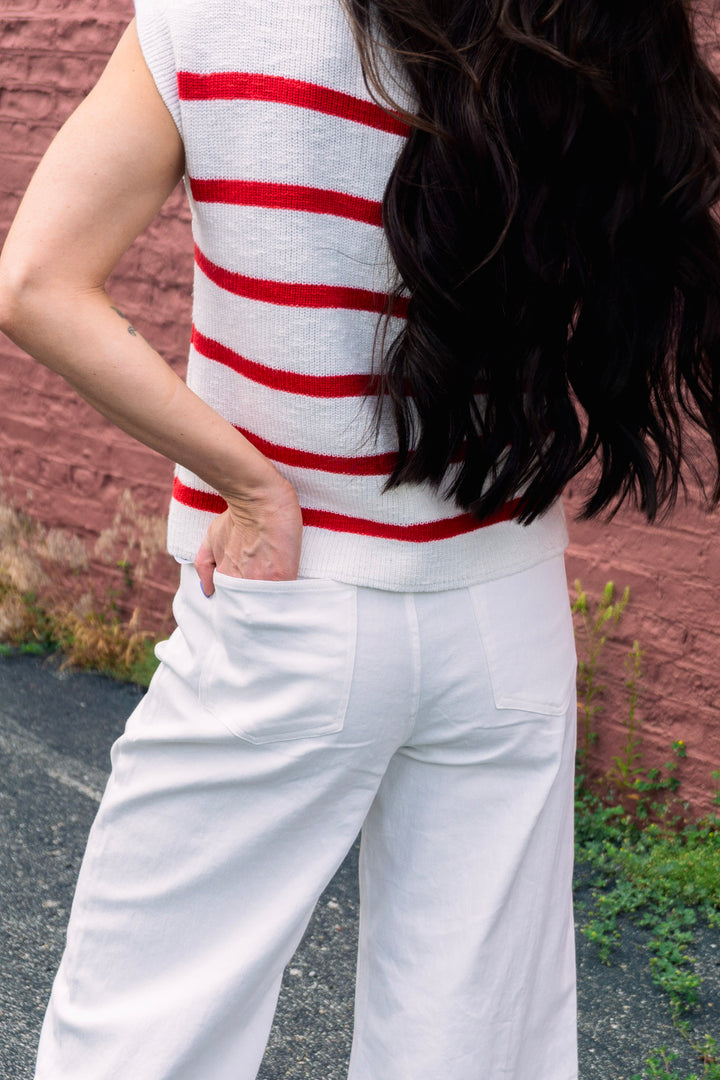 Fara Pintuck Wide-Leg Pants