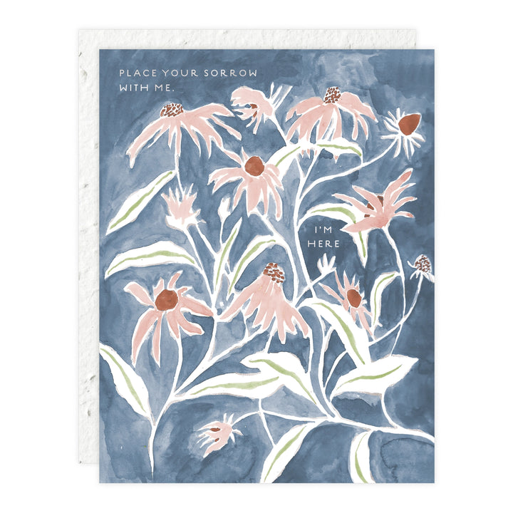Pink Flowers Sympathy Card