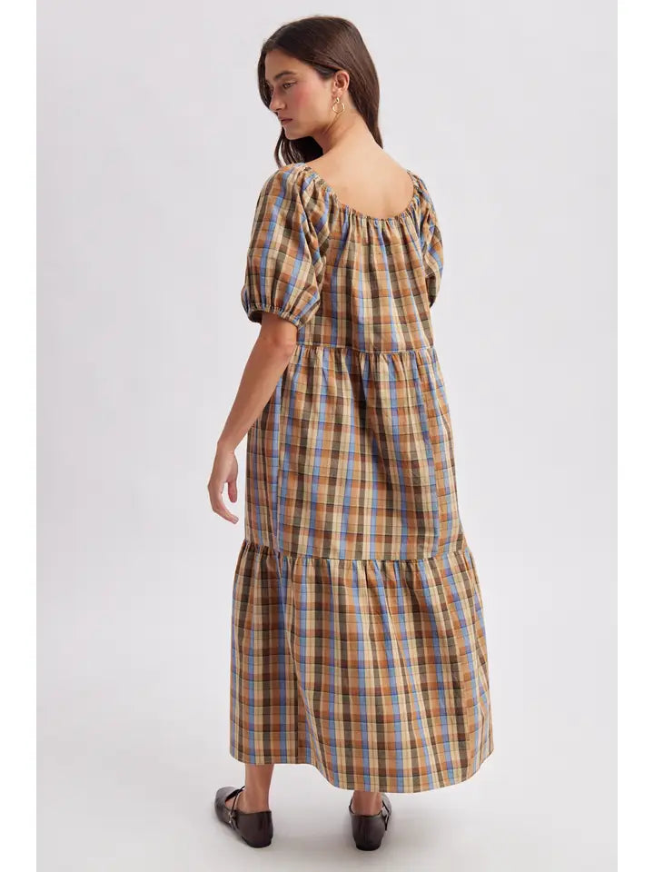 Darby Puff Sleeve Midi Dress