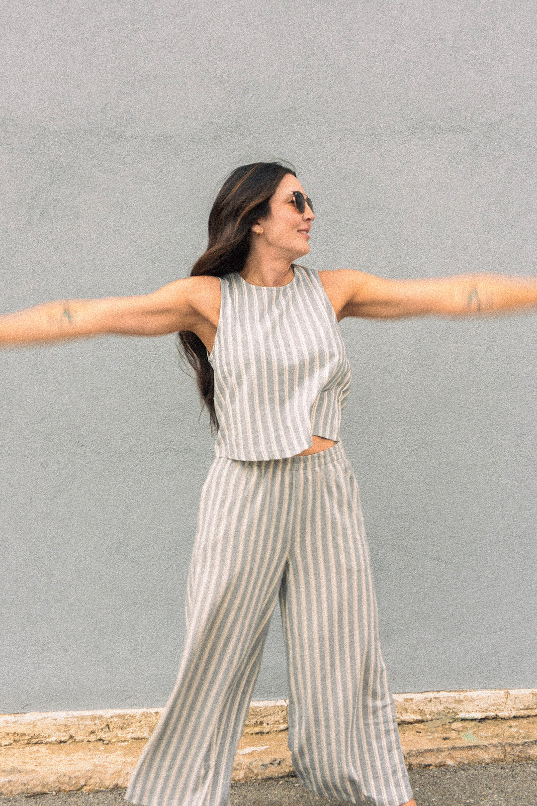 Scout Knit Stripped Pant in Summer Stone