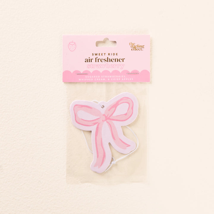 Pink Bow Car Air Freshener