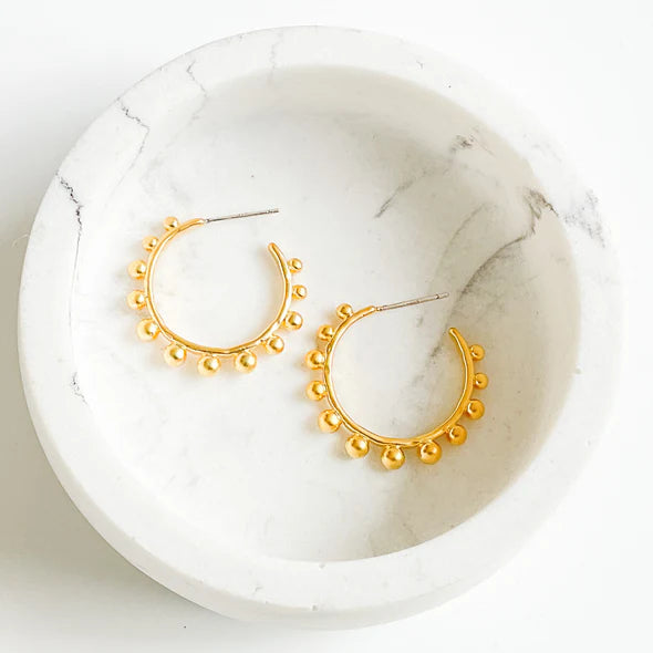 Studded hoop Small