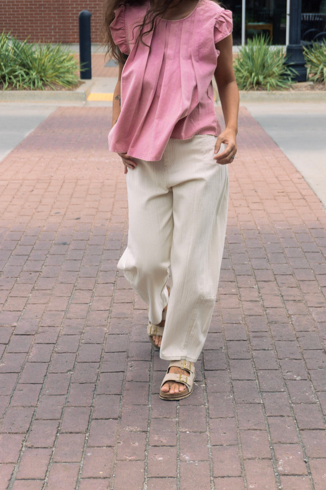 Regan Pleated Ruffle Blouse