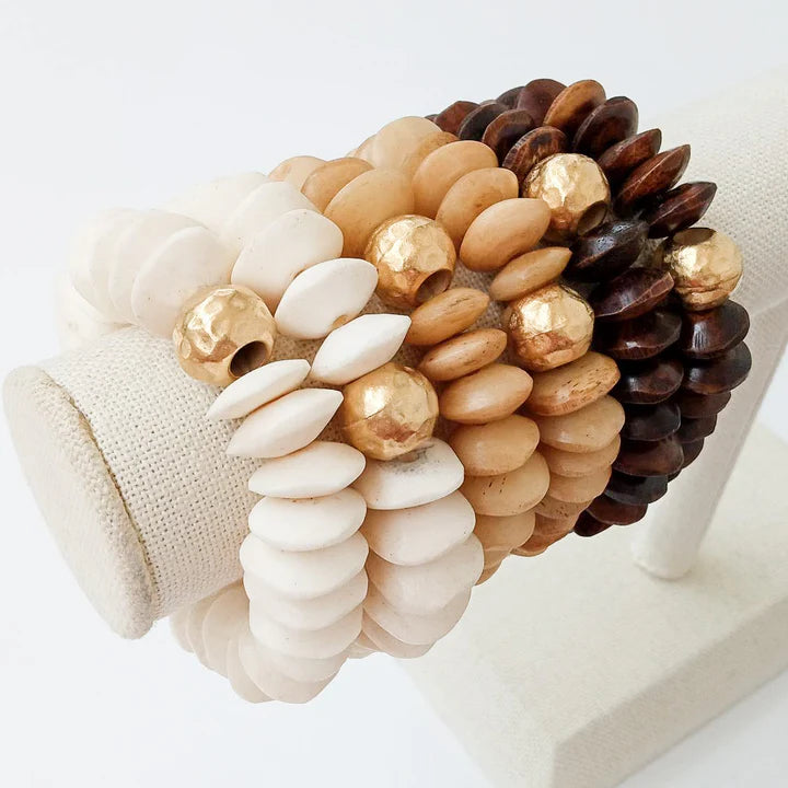 Heishe Bone Bracelet