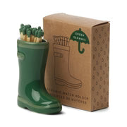 Wellington Boot Match Holder Green Ceramic