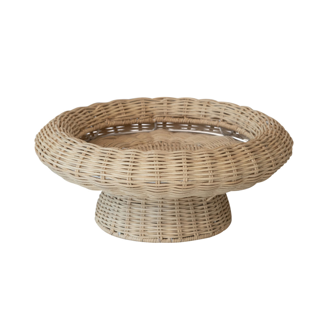 Hand-Woven Pedestal Bowl