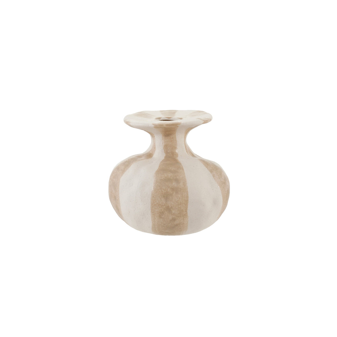 Stoneware Striped Vase