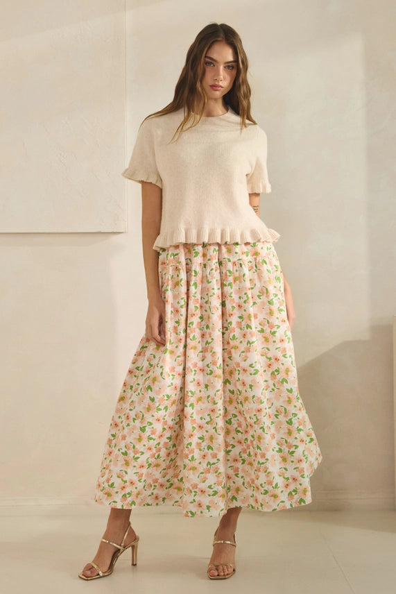 Addy Ruffle Sweater Top