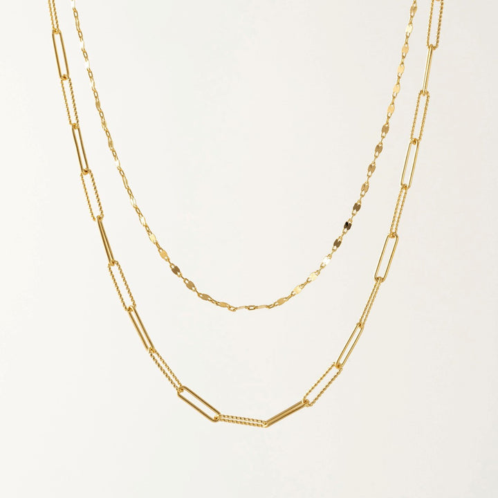 Arlo Paperclip Layered Necklace
