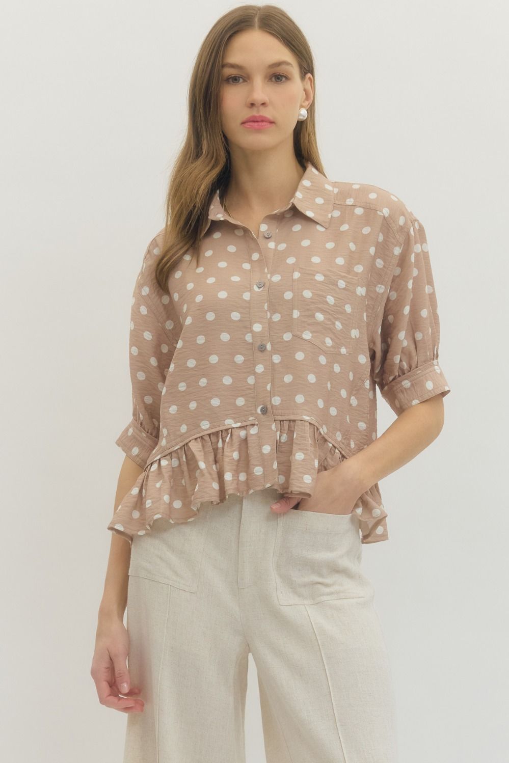 Mimi Polka-Dot Blouse