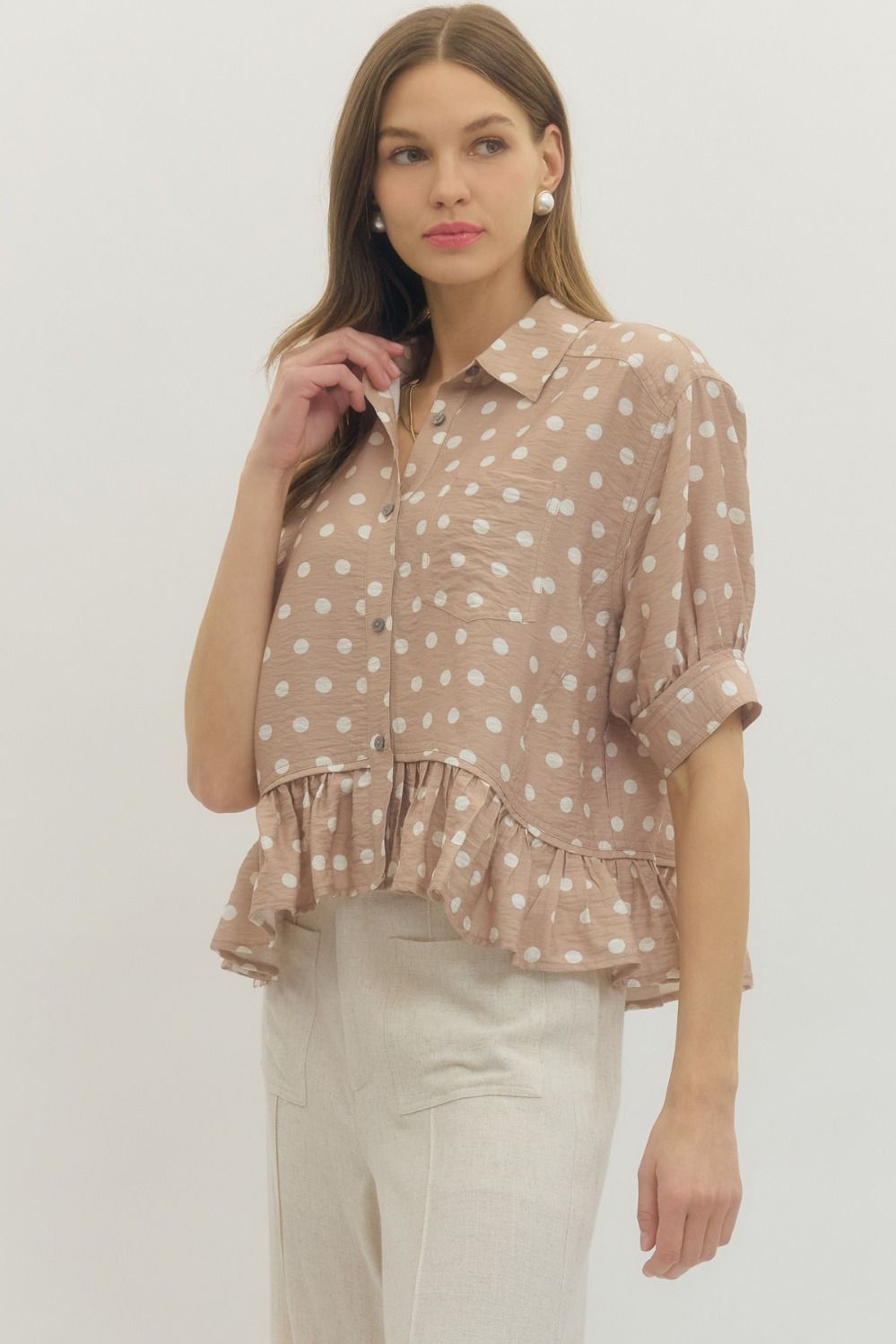 Mimi Polka-Dot Blouse