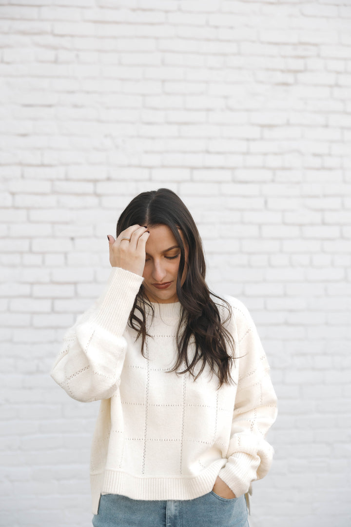 Grid Knit Sweater