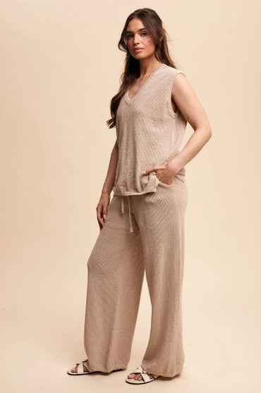 Beige knit Lounge Pants