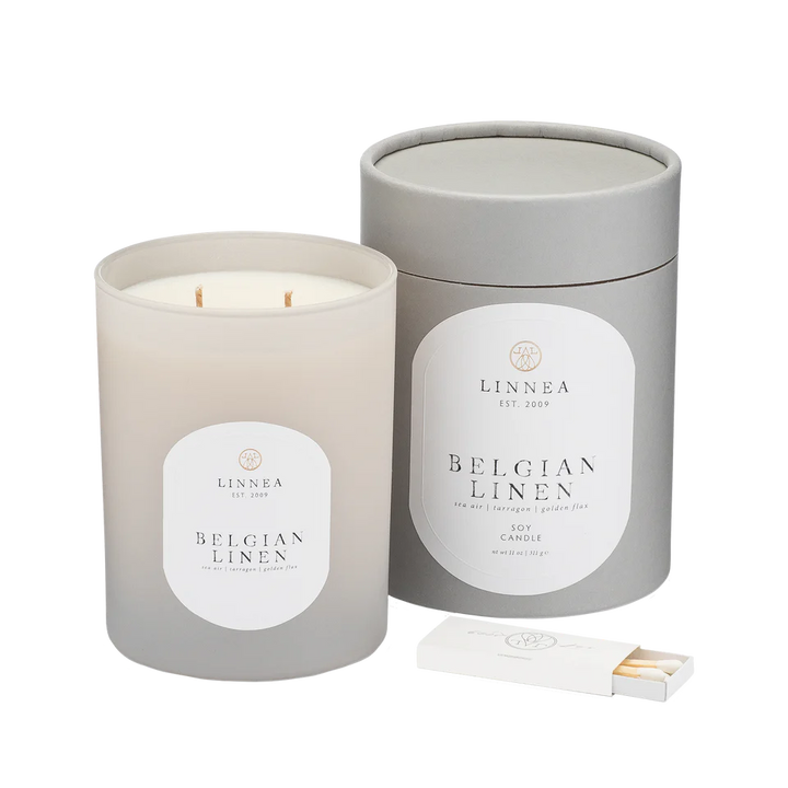 Belgian Linen 2-Wick Candle