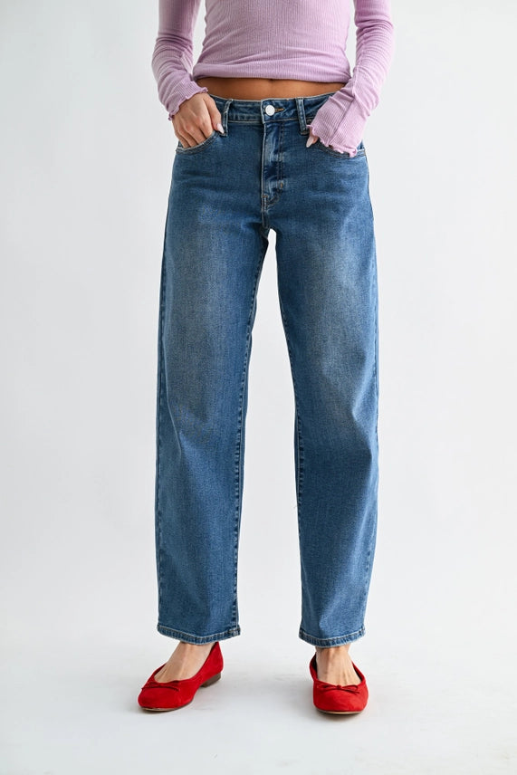 Bethany Bowed Straight Leg Jeans