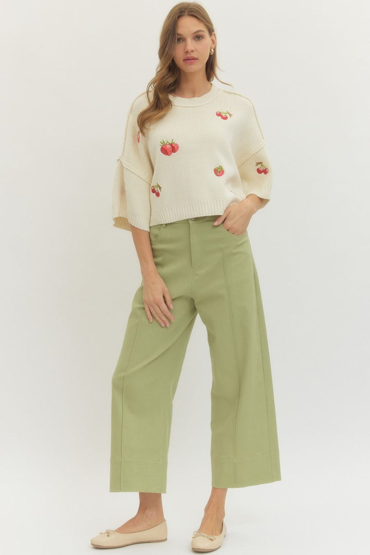 Blake Wide-Leg Pants - Sage