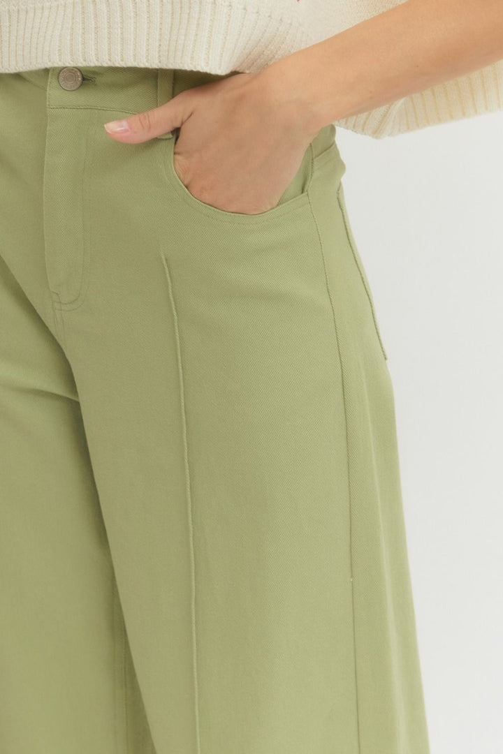 Blake Wide-Leg Pants - Sage
