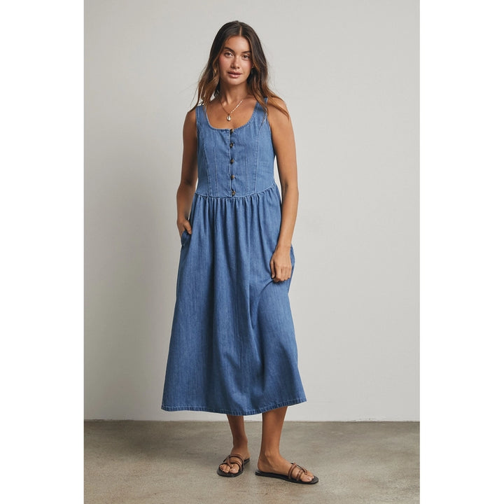 Bridget Demin Midi Dress