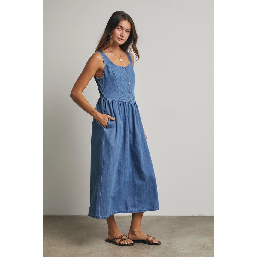 Bridget Demin Midi Dress