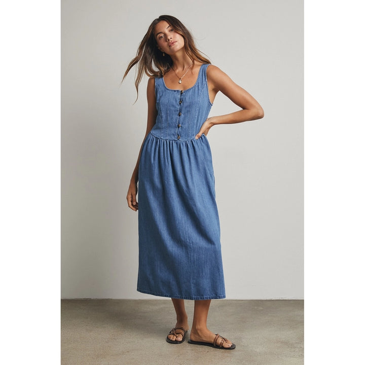 Bridget Demin Midi Dress