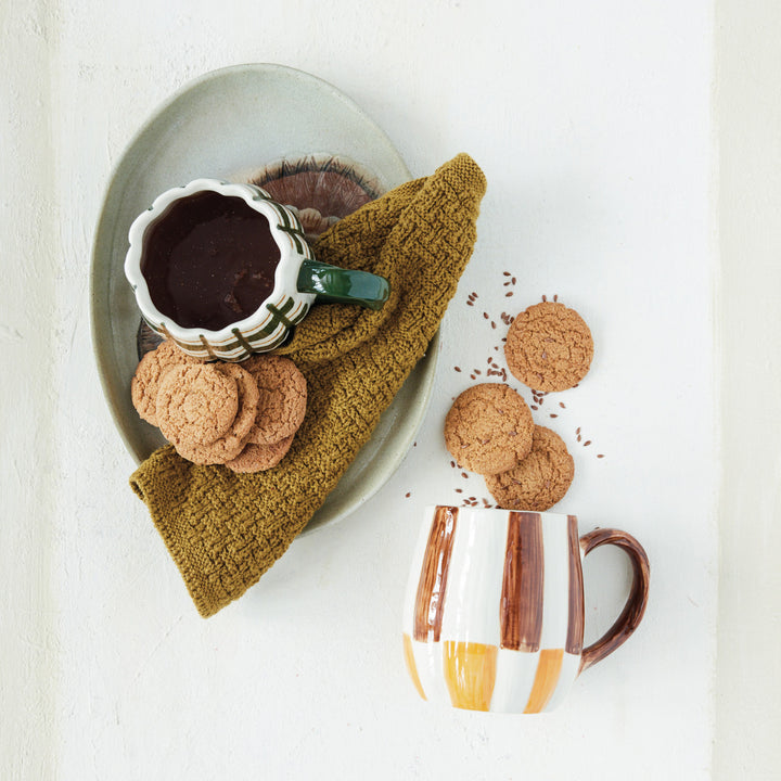 Hand-Painted Stoneware Mug