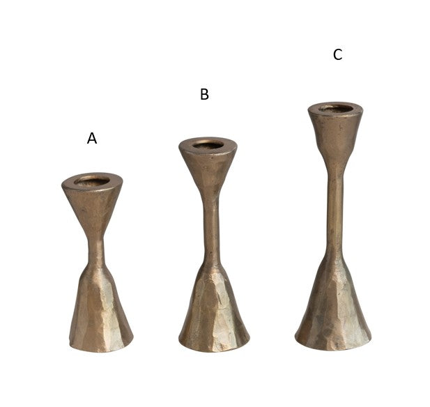 Hand Forged Brass Taper Candle Holders
