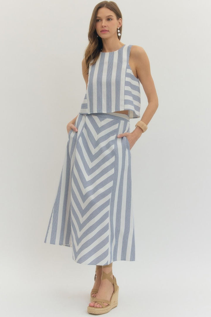 Norah Chevron Skirt Set