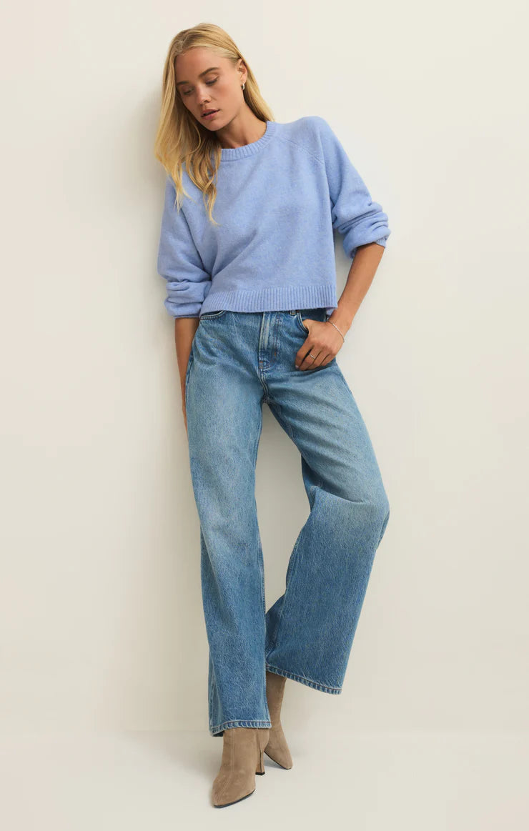 Coming Up Cozy Sweater - Blue Light