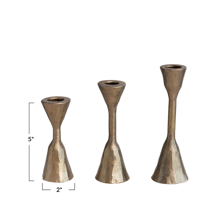 Hand Forged Brass Taper Candle Holders