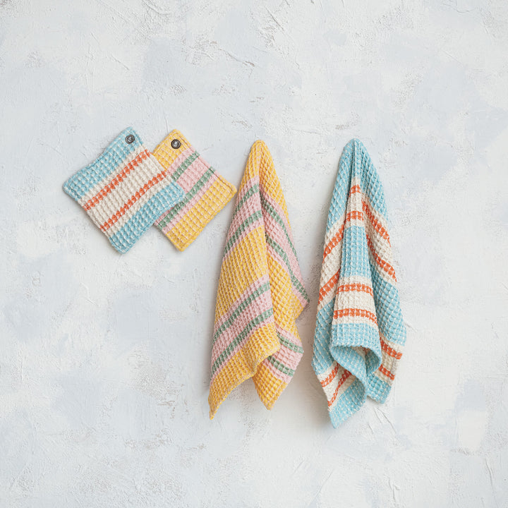 Colorful Waffle Weave Tea Towel