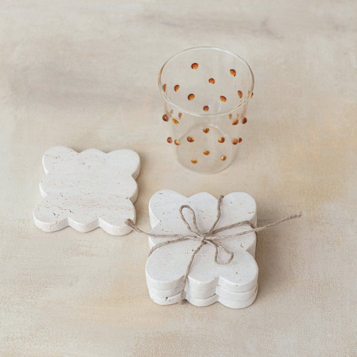 Travertine Coaster Set