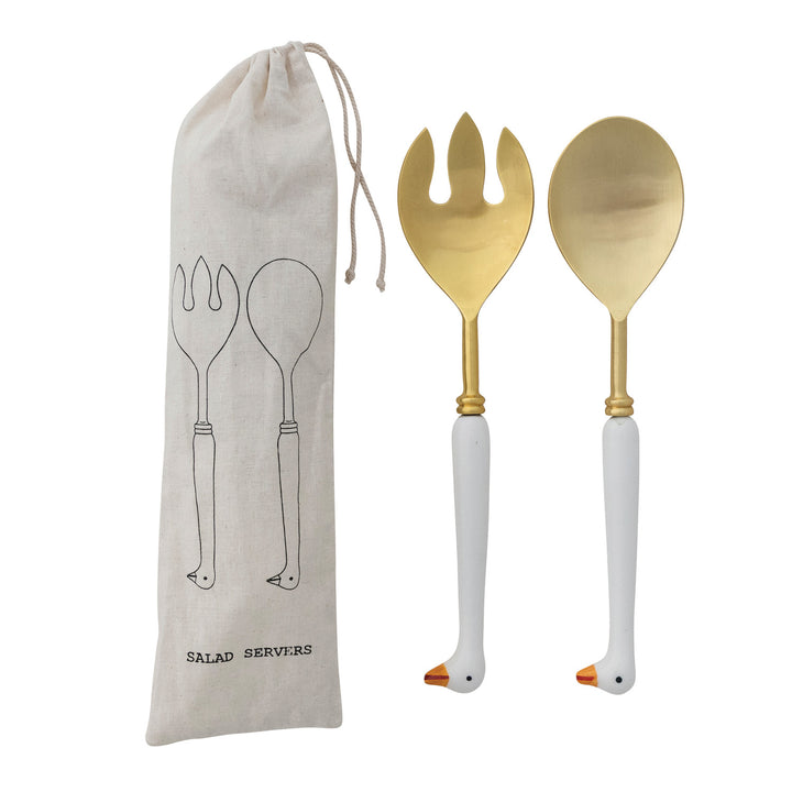 Stainless Steel Goose Salad Servers