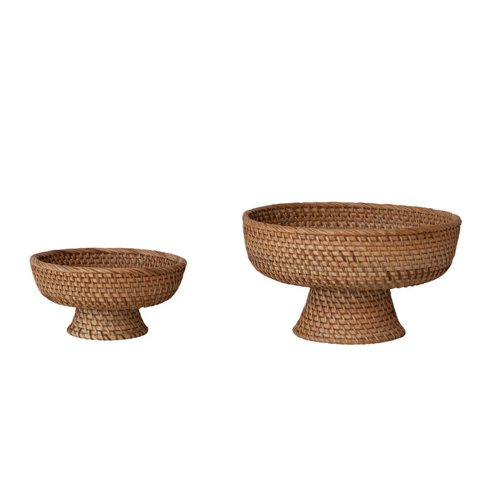 Hand-Woven Footed Bowls
