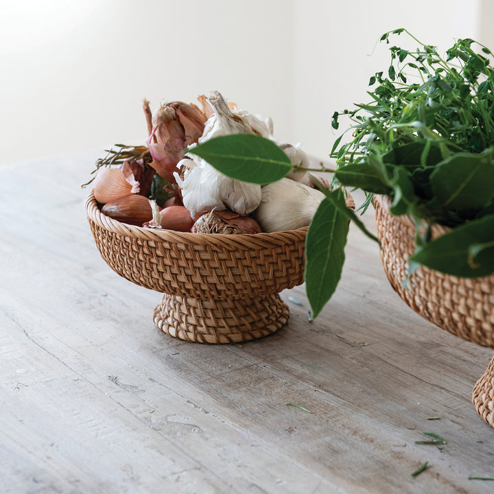 Hand-Woven Footed Bowls