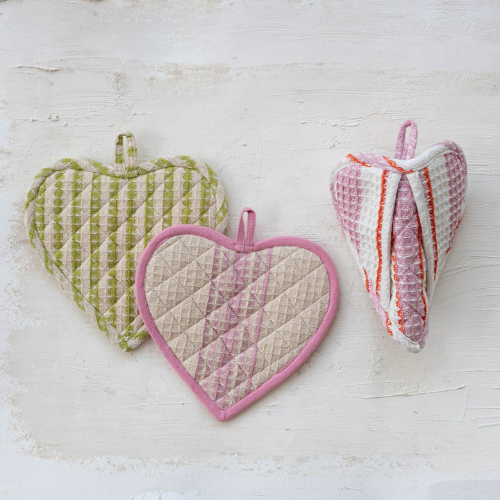 Quilted Heart Pot Holder