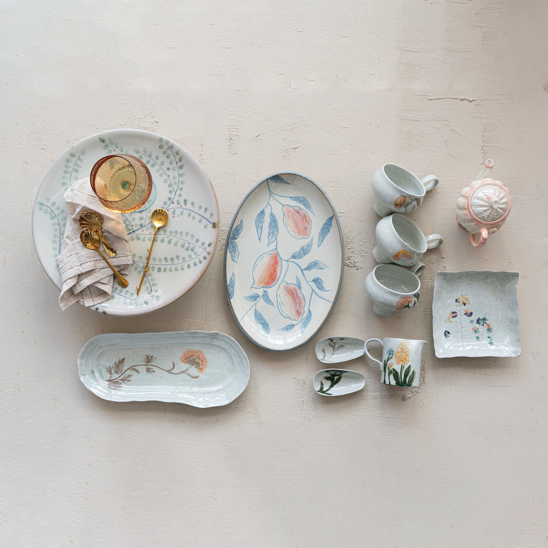 Hand-Painted Footed Platter