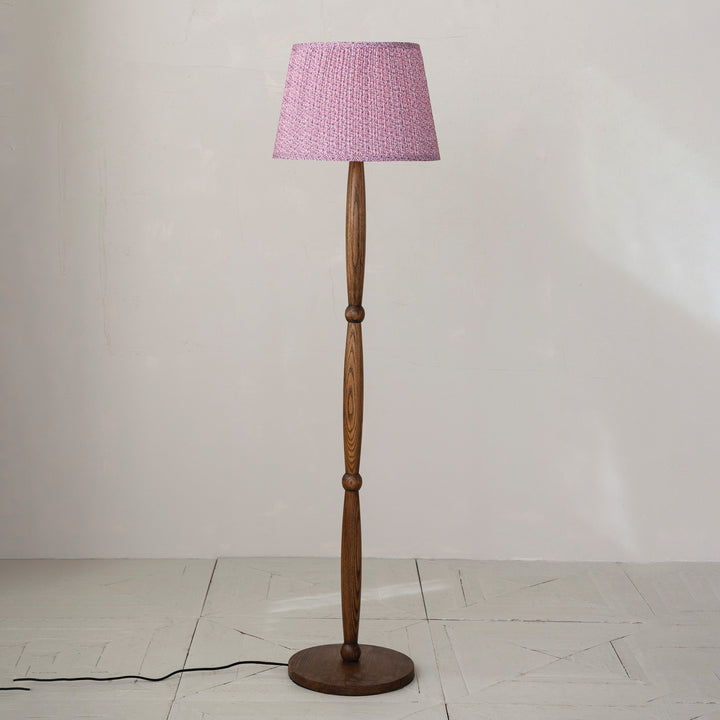 Ash Wood Floor Lamp with Linen Shade