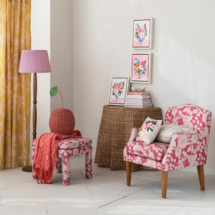 Ash Wood Floor Lamp with Linen Shade