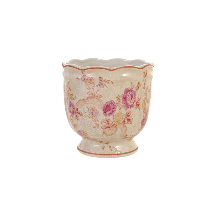 Scalloped edge Botanical Pot