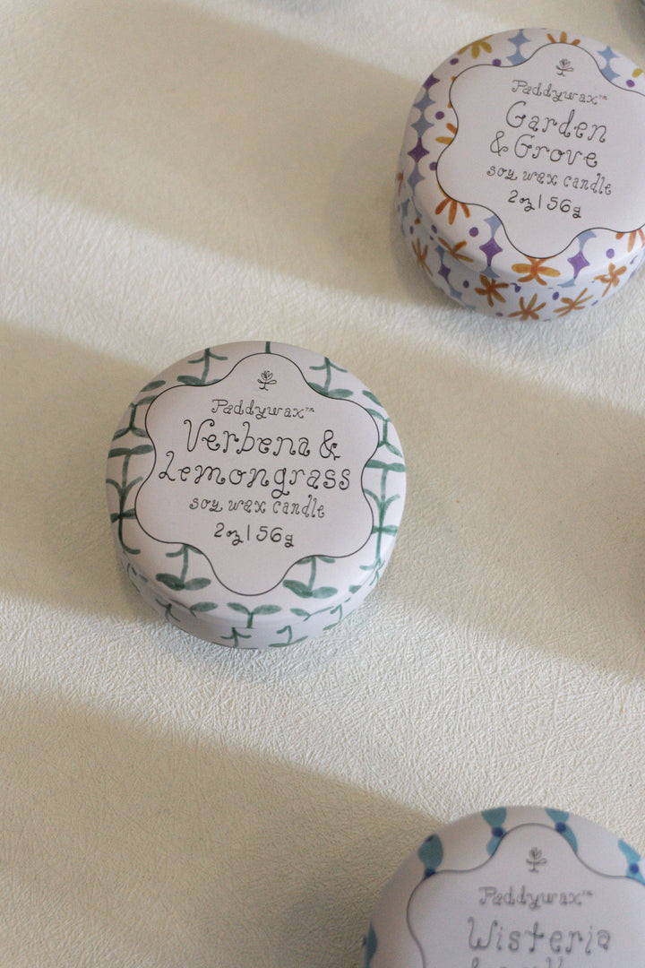 Verbena & Lemongrass Tulip tin Candle