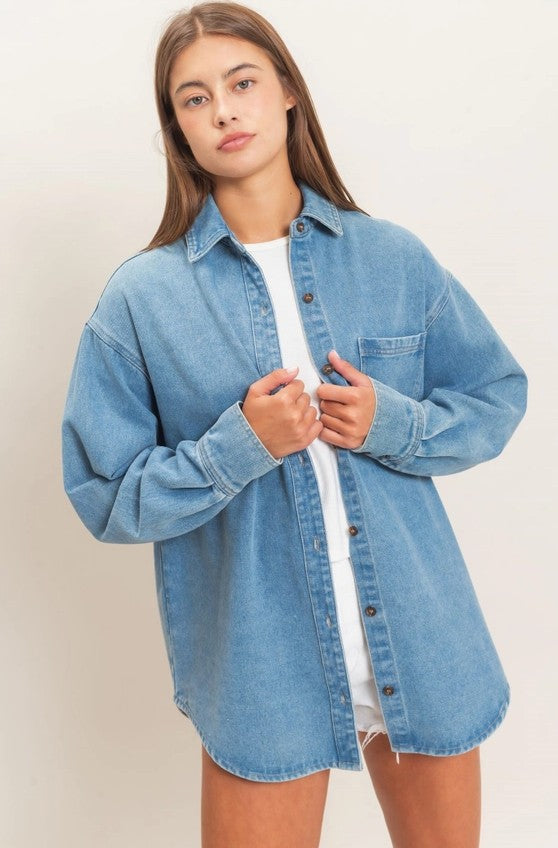 Dorthy Denim Button-Up