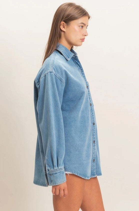 Dorthy Denim Button-Up