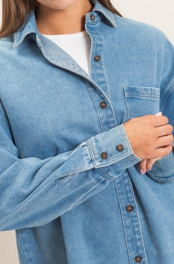 Dorthy Denim Button-Up