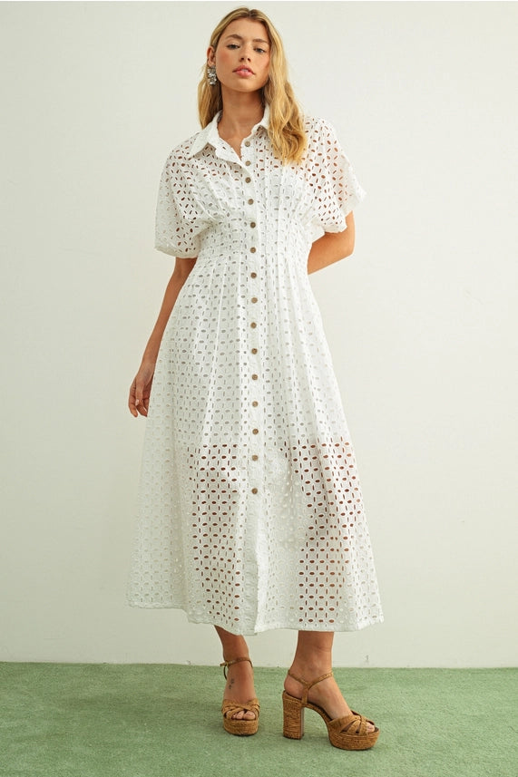 Elise Eyelet Dress